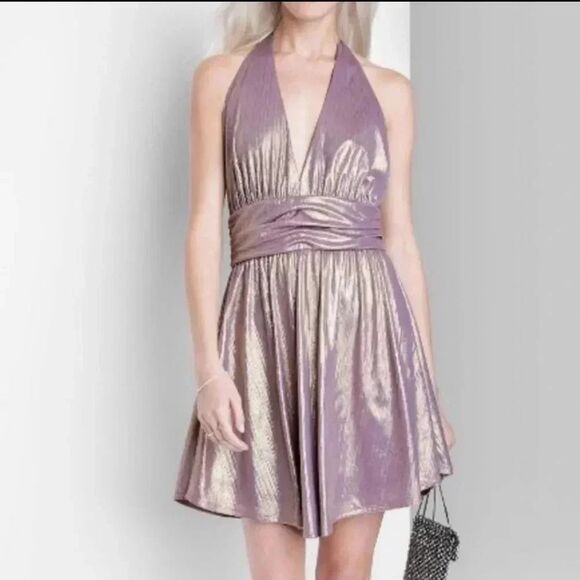 Wild Fable blush metallic shiny glittery skater dress size XXL nwt - Picture 1 of 6